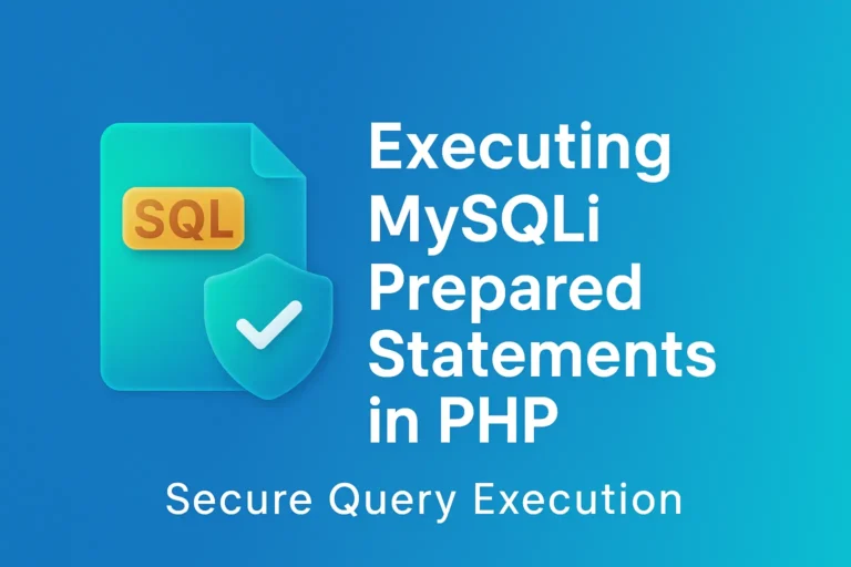 Executing MySQLi Prepared Statements in PHP Secure Query Execution