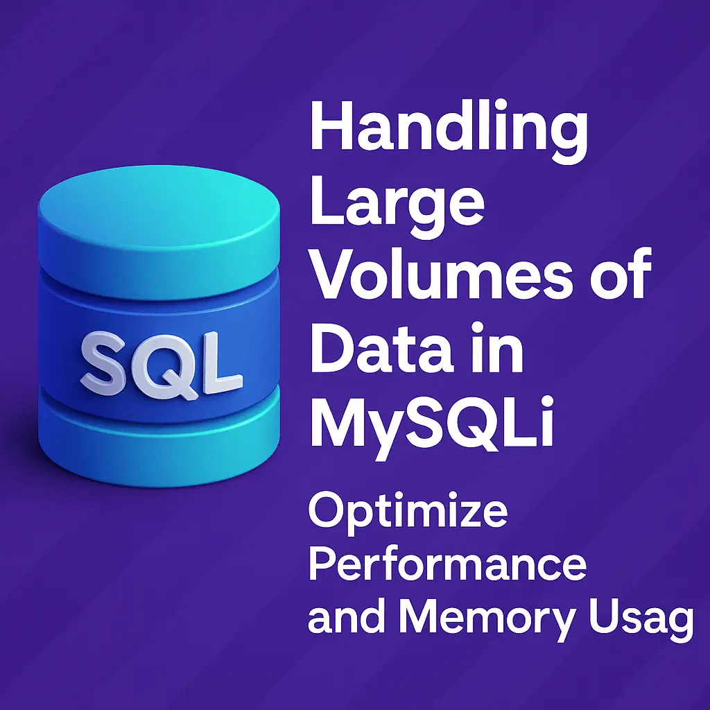 Handling Large Volumes of Data in MySQLi – Optimize Performance and Memory Usage