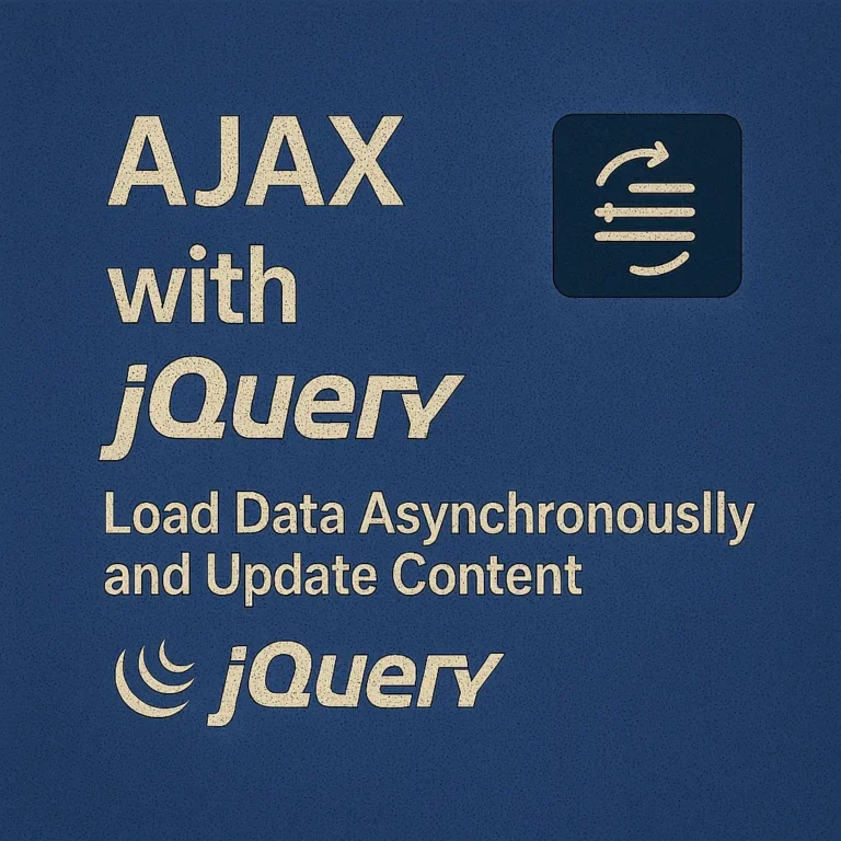 AJAX with jQuery Load Data Asynchronously and Update Content