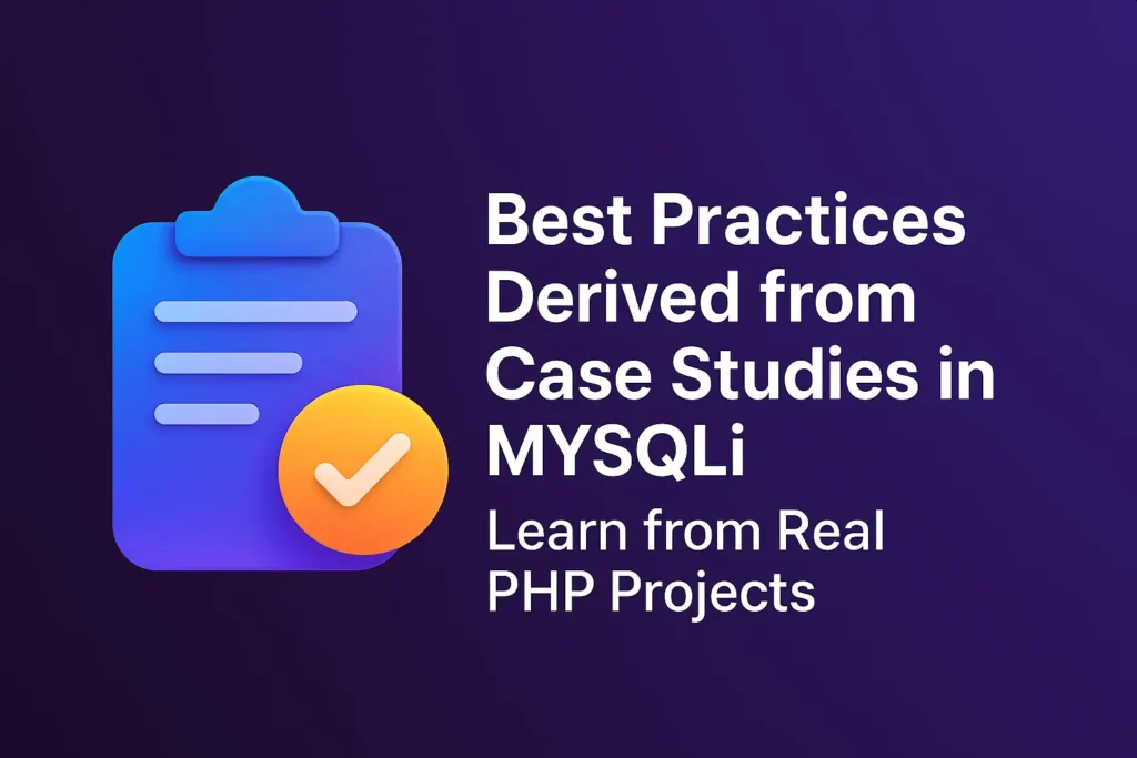 Best Practices Derived from Case Studies in MySQLi – Learn from Real PHP Projects