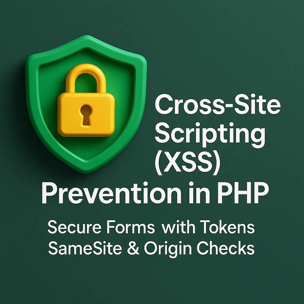 CSRF Prevention in PHP Secure Forms with Tokens, SameSite & Origin Checks