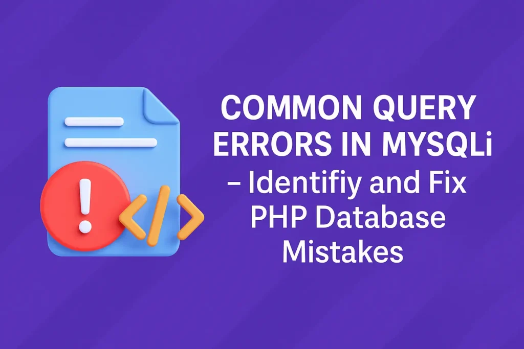 Common Query Errors in MySQLi – Identify and Fix PHP Database Mistakes