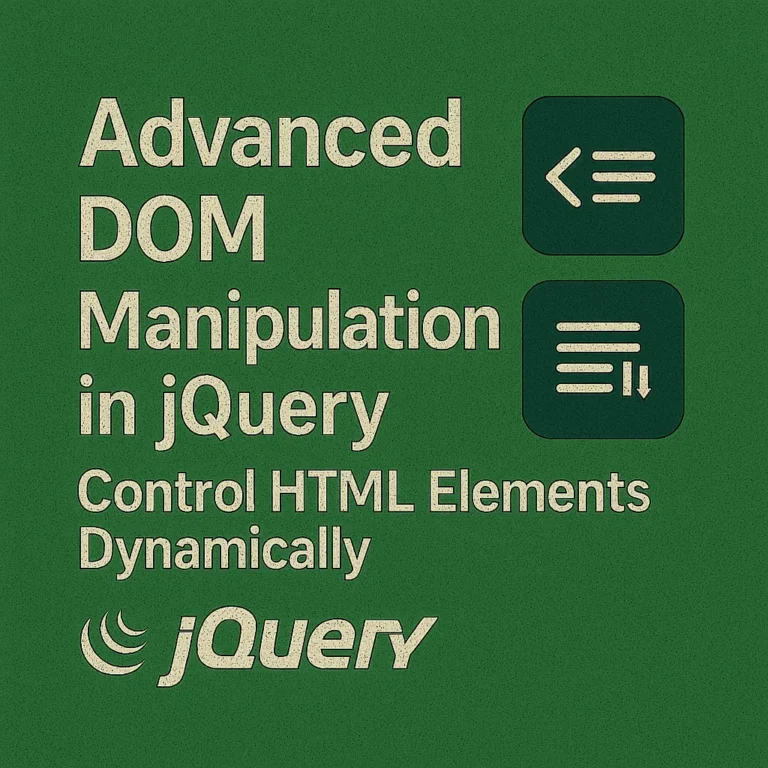 Control HTML Elements Dynamically