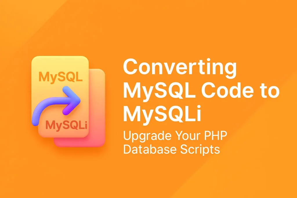 Converting MySQL Code to MySQLi – Upgrade Your PHP Database Scripts