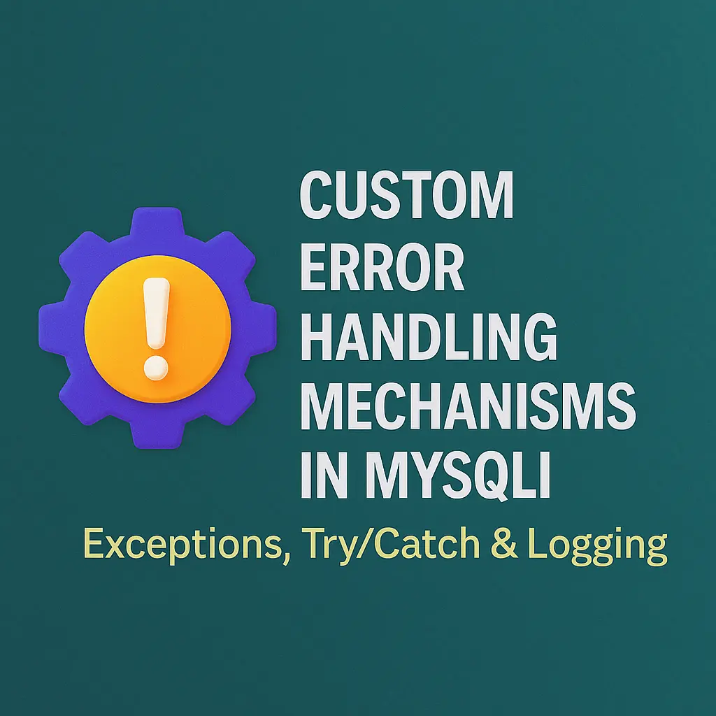 Custom Error Handling Mechanisms in MySQLi Exceptions, TryCatch & Logging