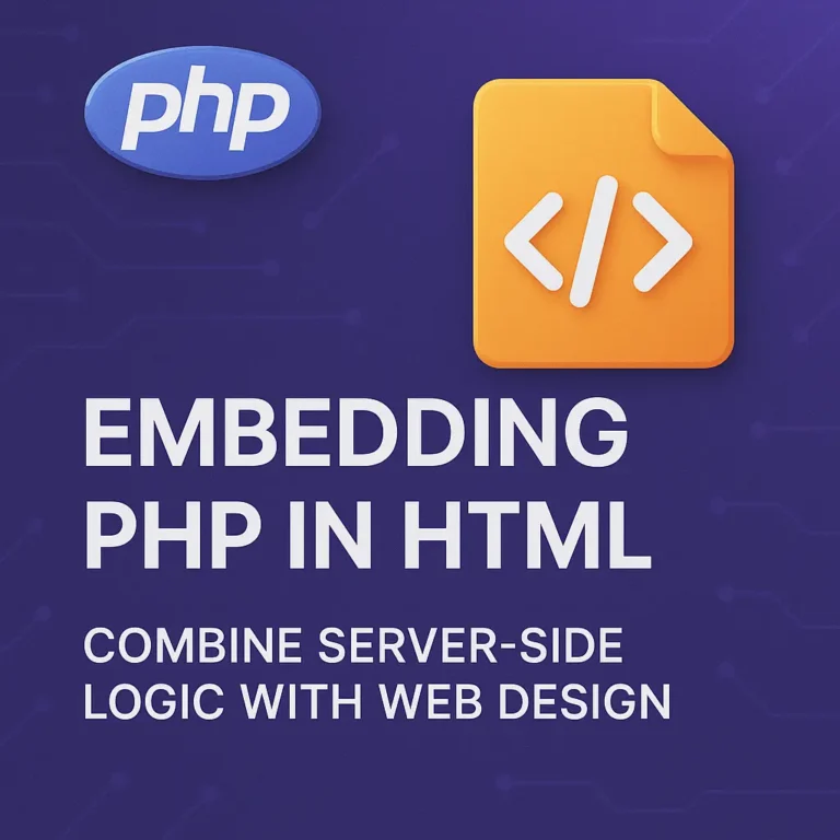 Embedding PHP in HTML Combine Server-Side Logic with Web Design