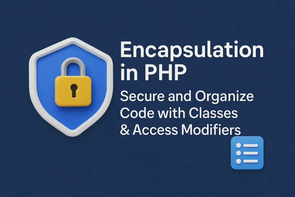Encapsulation in PHP Secure and Organize Code with Classes & Access Modifiers