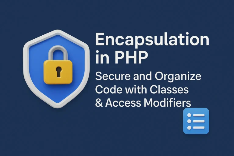 Encapsulation in PHP Secure and Organize Code with Classes & Access Modifiers