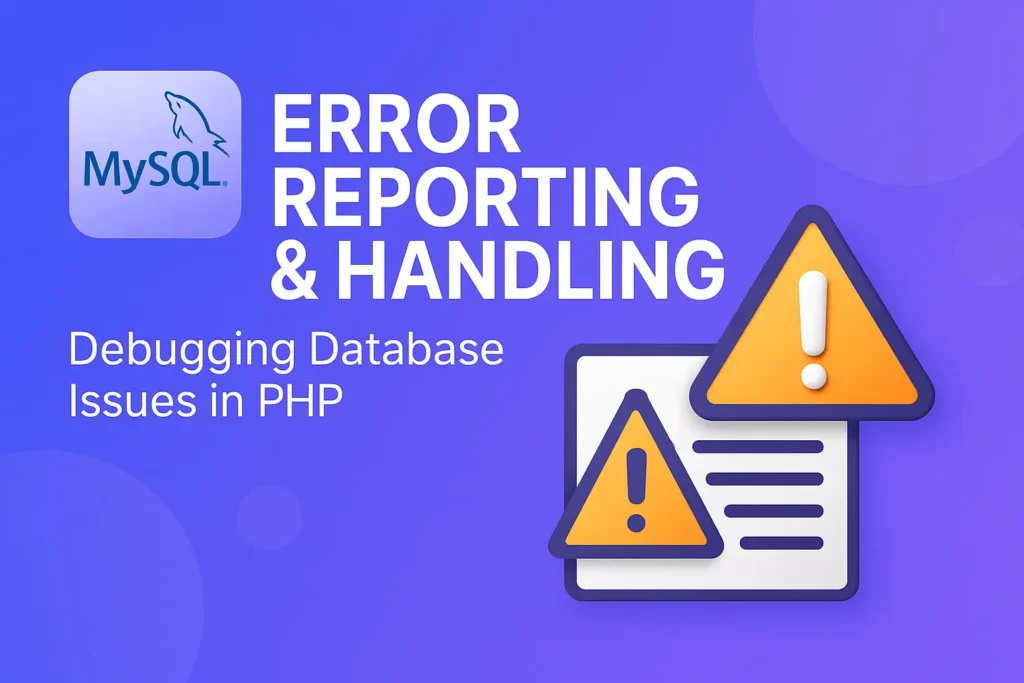 Error Reporting & Handling in MySQLi Debugging Database Issues in PHP