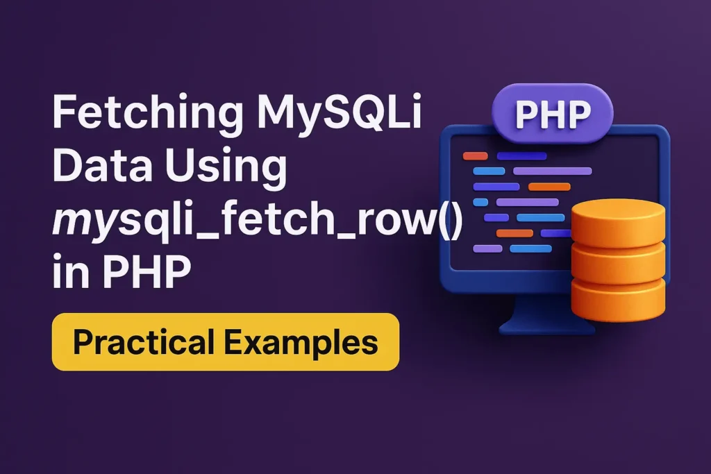 Fetching MySQLi Data Using mysqli_fetch_row() in PHP Practical Examples