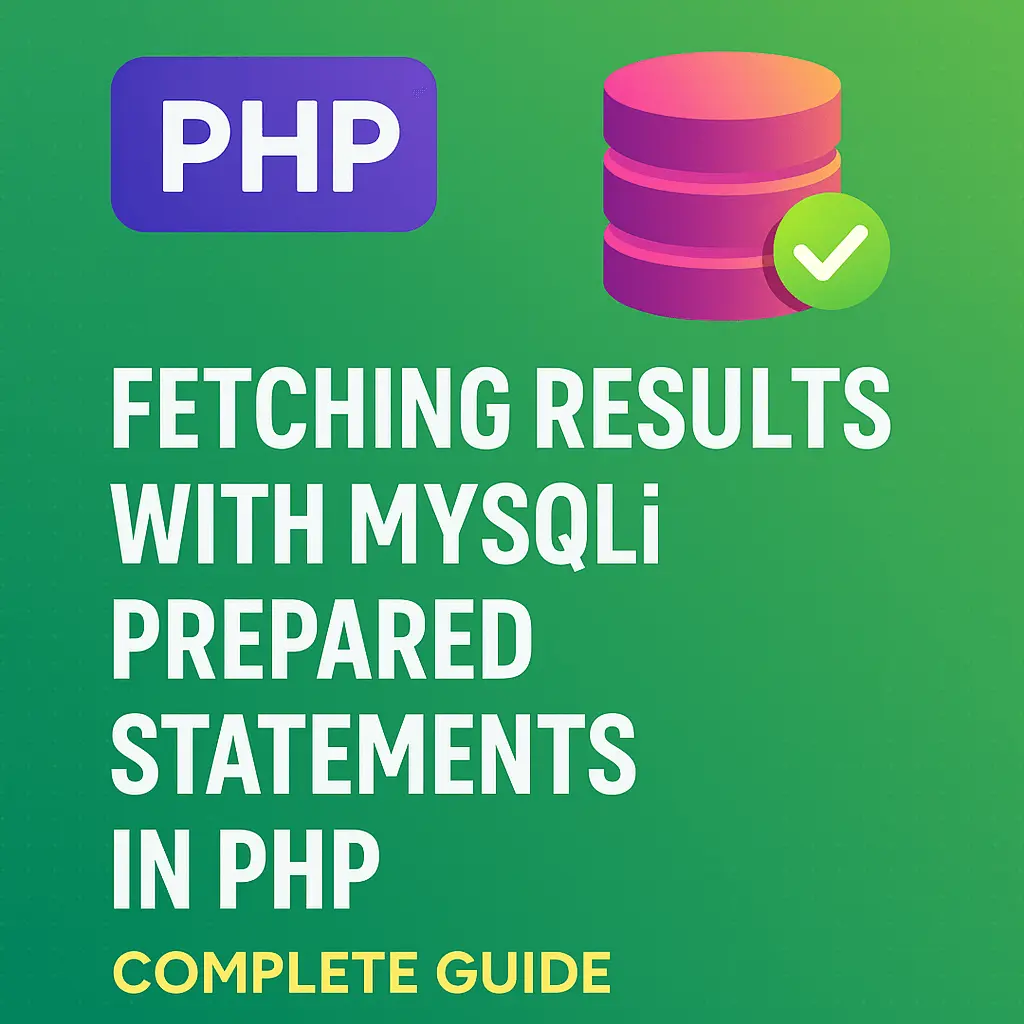 Fetching Results with MySQLi Prepared Statements in PHP Complete Guide