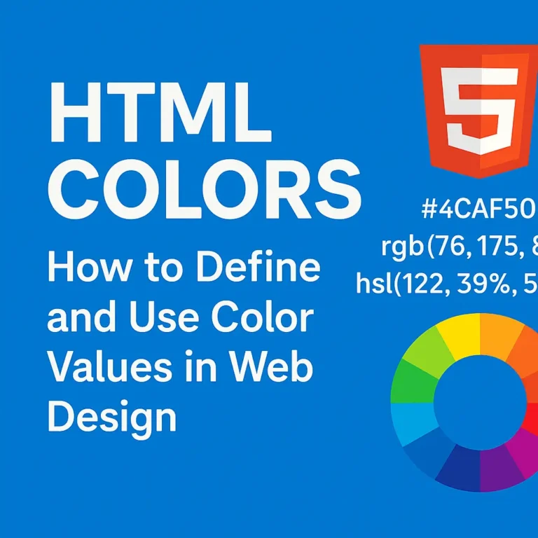 HTML Colors How to Define and Use Color Values in Web Design