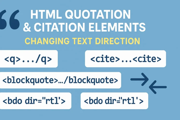 HTML Quotation & Citation Elements Changing Text Direction