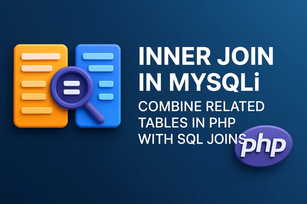 Inner Join in MySQLi Combine Related Tables in PHP with SQL Joins