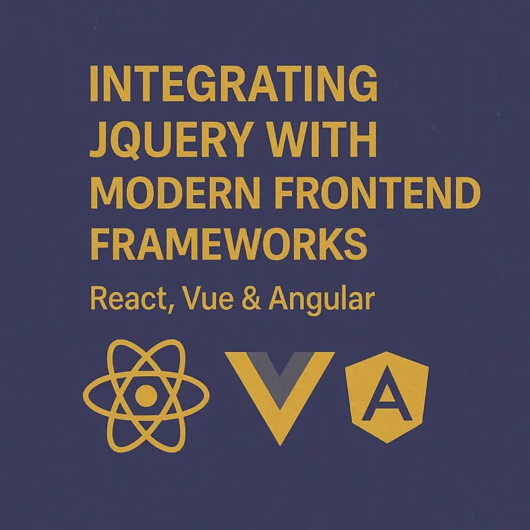 Integrating jQuery with Modern Frontend Frameworks React, Vue & Angular