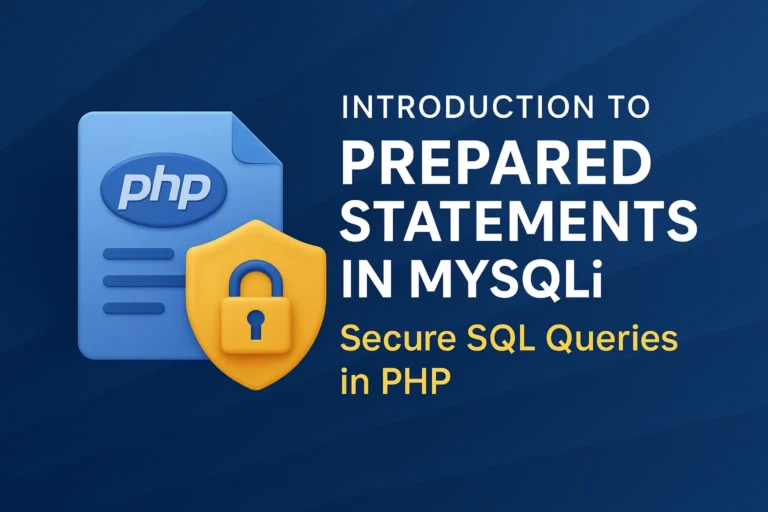 Introduction to Prepared Statements in MySQLi Secure SQL Queries in PHP