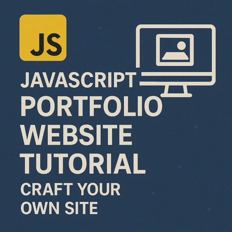 JavaScript Portfolio Website Tutorial Craft Your Own Site