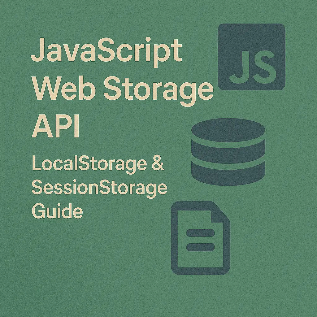 JavaScript Web Storage API LocalStorage & SessionStorage Guide