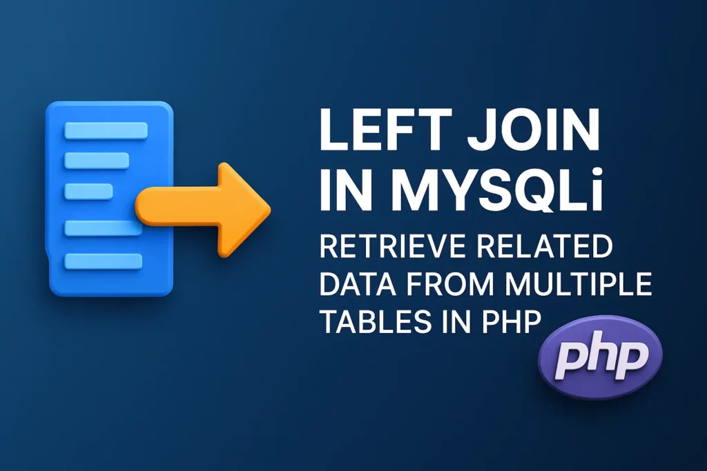 Left Join in MySQLi Retrieve Related Data from Multiple Tables in PHP