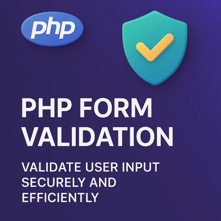 PHP Form Validation Validate User Input Securely and Efficiently
