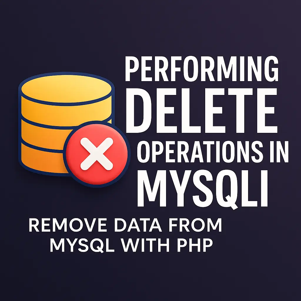 Performing DELETE Operations in MySQLi Remove Data from MySQL with PHP