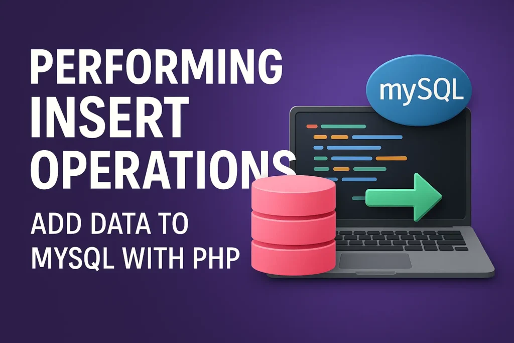 Performing INSERT Operations in MySQLi Add Data to MySQL with PHP