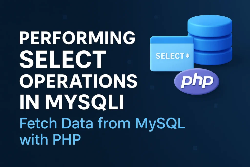 Performing SELECT Operations in MySQLi Fetch Data from MySQL with PHP