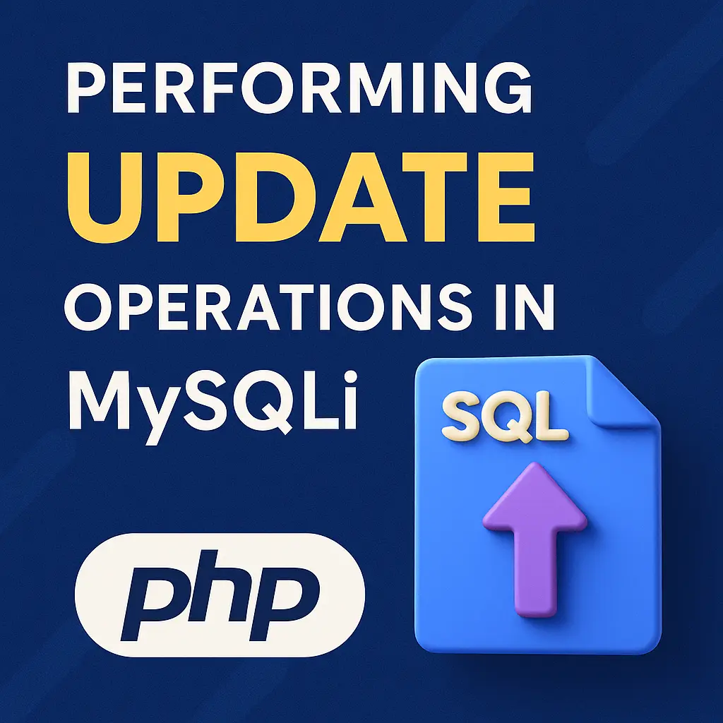 Performing UPDATE Operations in MySQLi Modify Data in MySQL with PHP