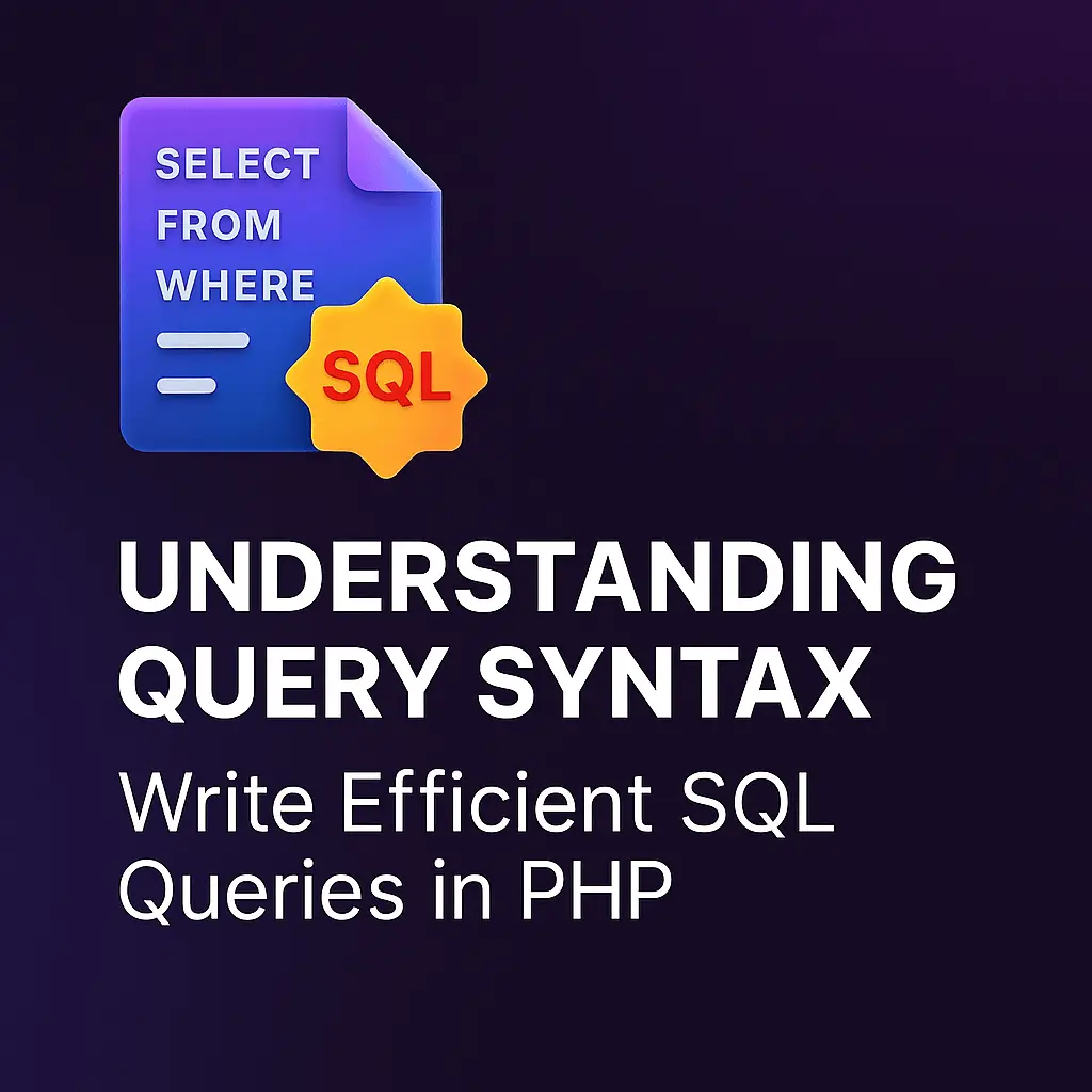 Performing Understanding Query Syntax in MySQLi Write Efficient SQL Queries in PHP