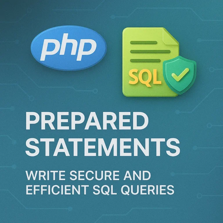 Prepared Statements in PHP Write Secure and Efficient SQL Queries