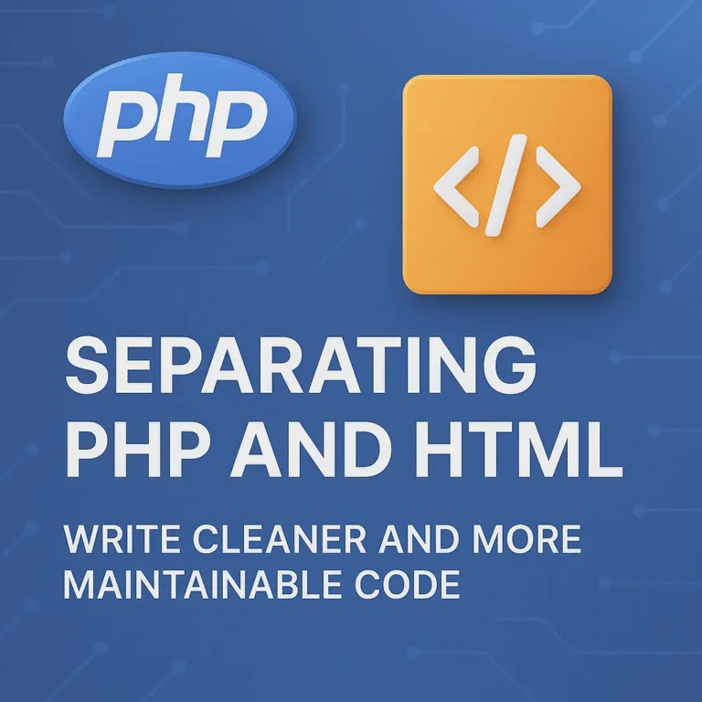 Separating PHP and HTML Write Cleaner and More Maintainable Code