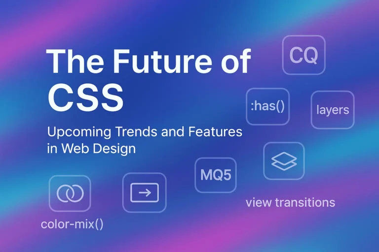 The Future of CSS - Upcoming Trends and Features in Web Design