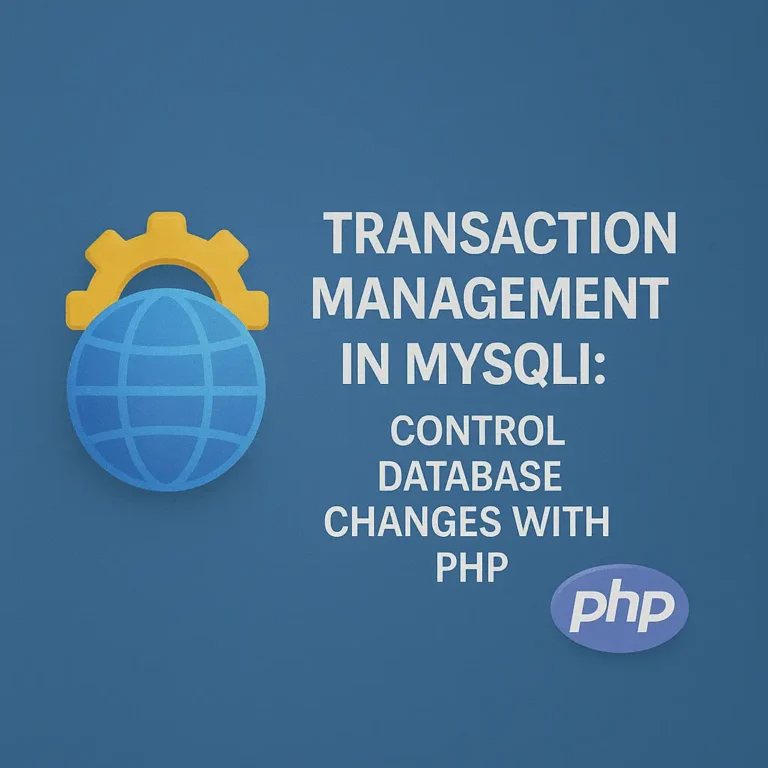 Transaction Management in MySQLi Control Database Changes with PHP
