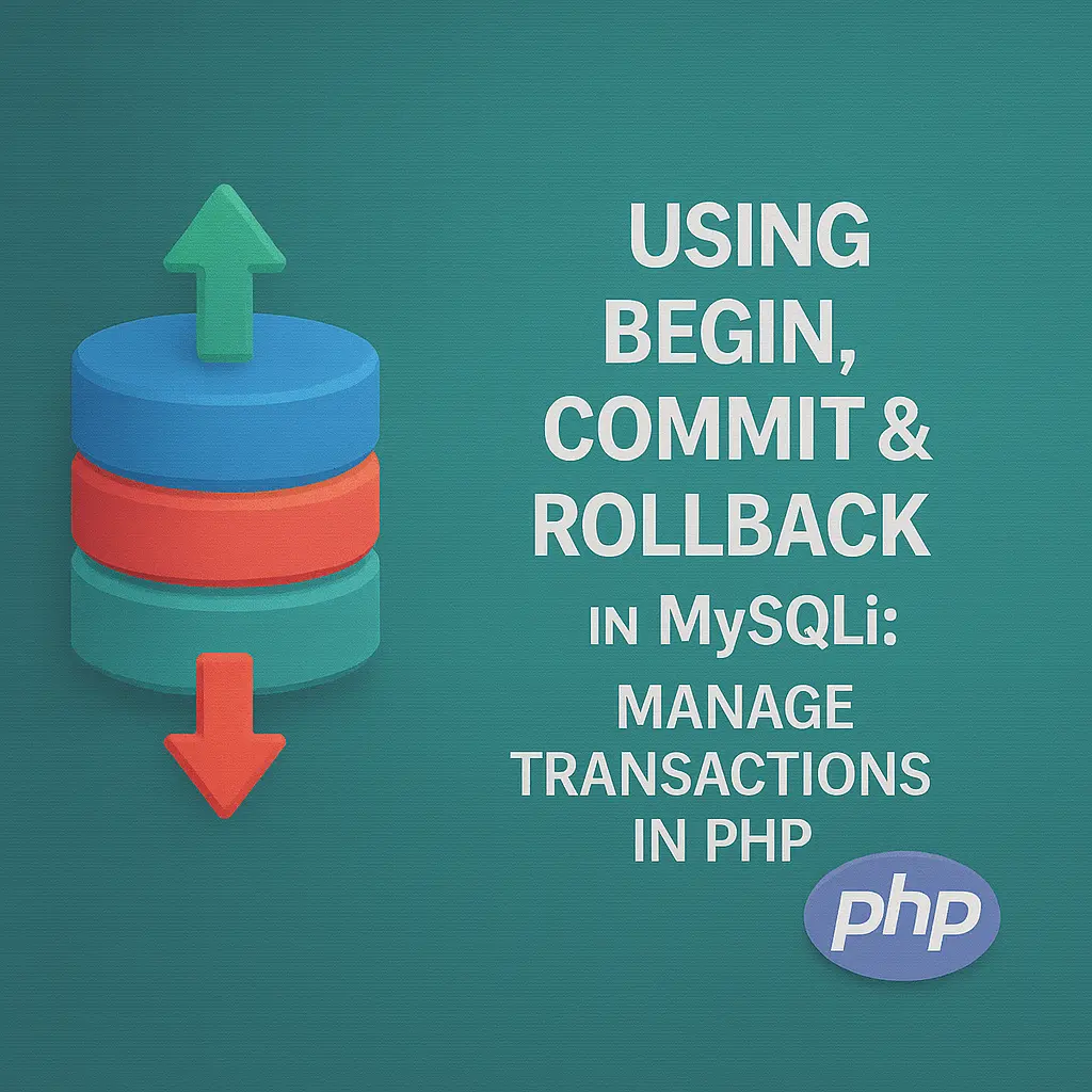 Using BEGIN, COMMIT & ROLLBACK in MySQLi Manage Transactions in PHP