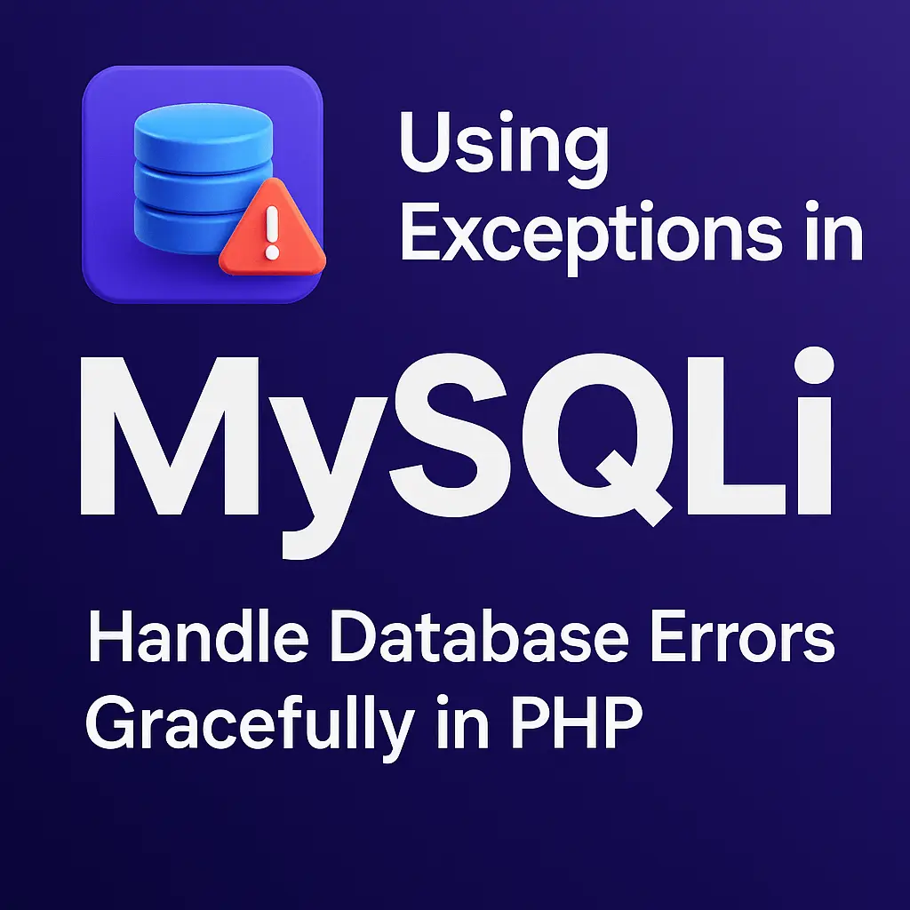 Using Exceptions in MySQLi Handle Database Errors Gracefully in PHP