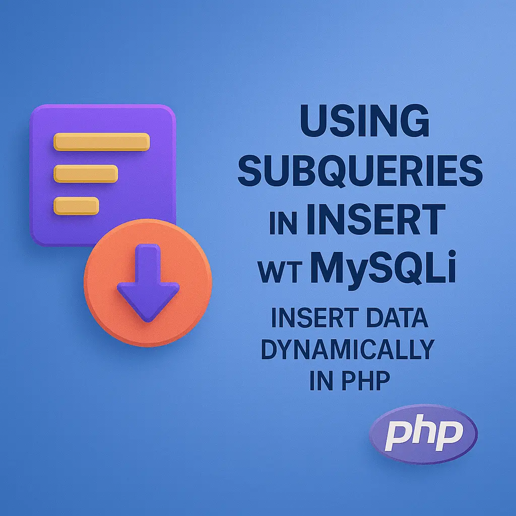 Using Subqueries in INSERT with MySQLi Insert Data Dynamically in PHP