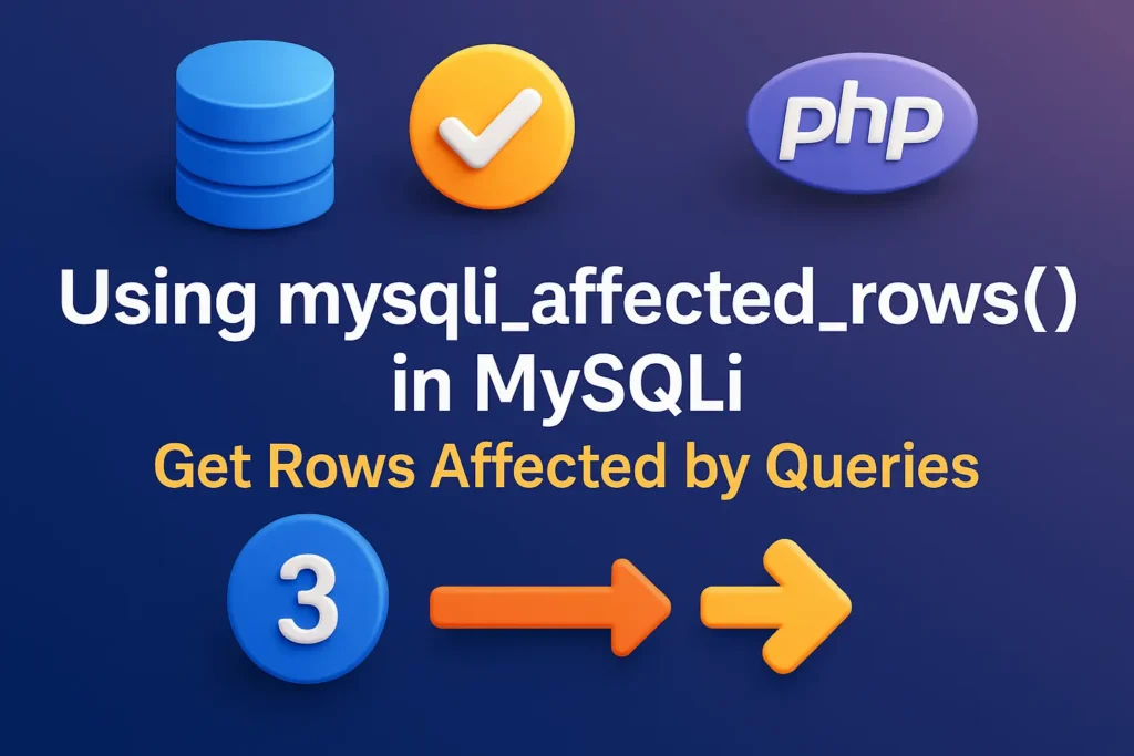 Using mysqli_affected_rows() in MySQLi – Get Rows Affected by Queries