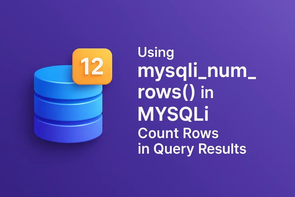 Using mysqli_num_rows() in MySQLi – Count Rows in Query Results