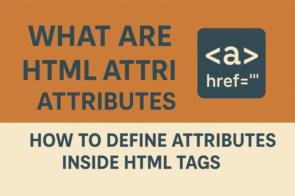 What Are HTML Attributes How to Define Attributes Inside HTML Tags