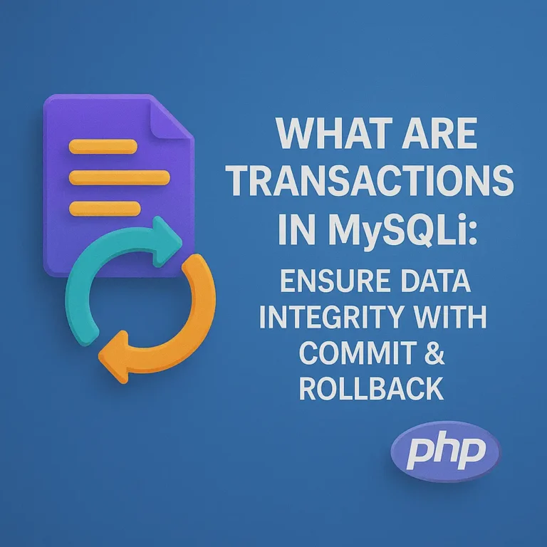 What Are Transactions in MySQLi Ensure Data Integrity with Commit & Rollback