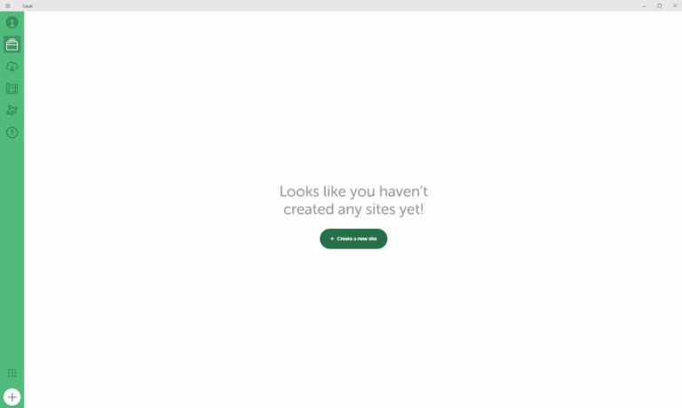 LocalWP application interface