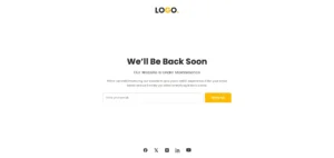 Maintenance/Coming Soon Template