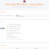 Meta Tag & SEO Checker - SEO PDF Report